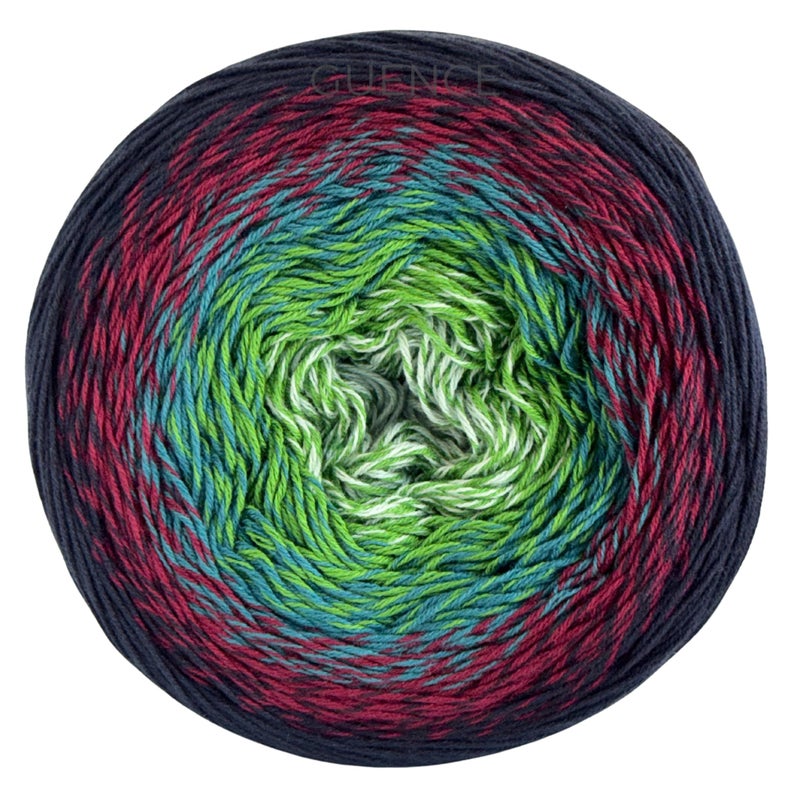 YarnArt Yarn Art YarnArt Flowers Yarn 55% Cotton 45% Acrylic 250gr 1094yds Multicolor Cotton Yarn Rainbow Crochet Yarn Spring Summer - 1 Fine Sport Skein (266) - Image 1